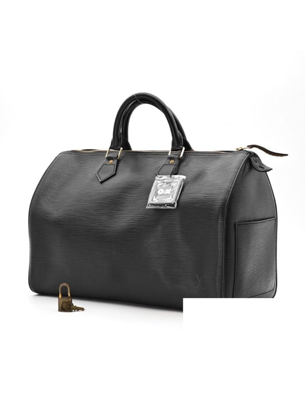 Louis Vuitton Speedy 35 Epi Leather Noir Black Boston Bag